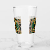 Coupe en verre aux couleurs jamaïcaines (Droite)