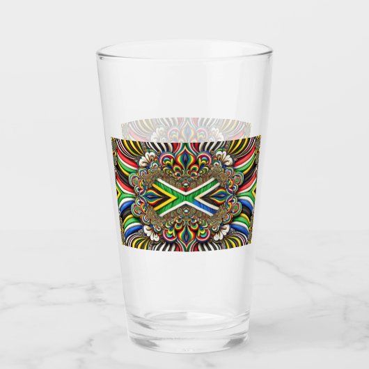 Coupe en verre aux couleurs sud-africaines (Devant)