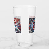 Coupe en verre avec des couleurs norvégiennes (Gauche)