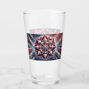 Coupe en verre avec des couleurs norvégiennes
