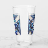 Coupe en verre avec Scottish Thistles Design (Droite)