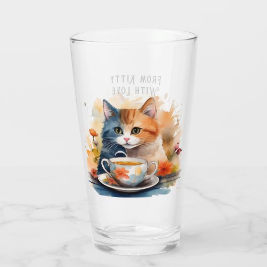Coupe en verre - Cadeau Kitty (Dos)