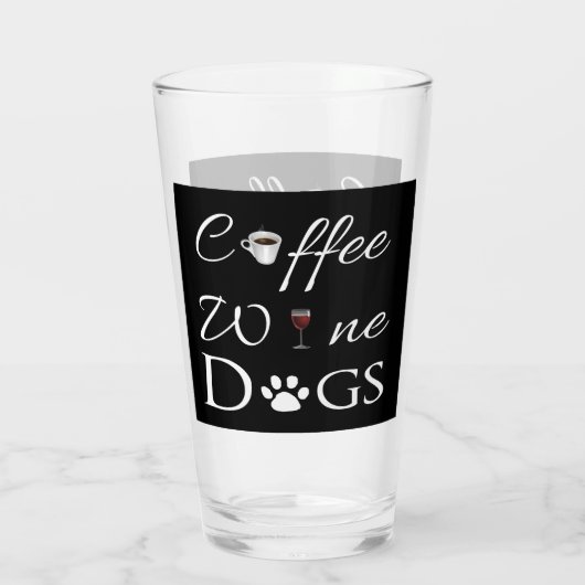 Coupe en verre de chien de vin de café (Dos)