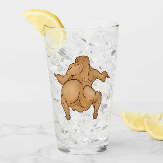 Coupe en verre de dinde de Thanksgiving (Devant glace)