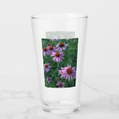 Coupe en verre fleur cône magenta (Dos)