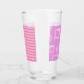 Coupe en verre géométrique rose (Gauche)