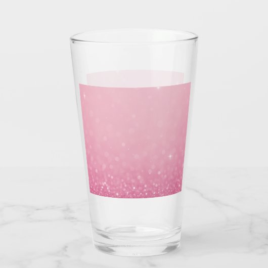 Coupe en verre Parties scintillant rose avec nom e (Dos)