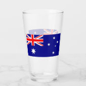 Coupe en verre patriotique avec drapeau d'Australi (Dos)