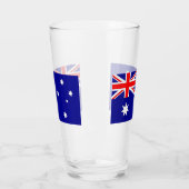 Coupe en verre patriotique avec drapeau d'Australi (Gauche)