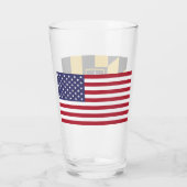 Coupe en verre patriotique avec drapeau de Baltimo (Dos)