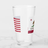 Coupe en verre patriotique avec drapeau de Califor (Droite)