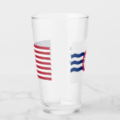 Coupe en verre patriotique avec drapeau de Cincinn (Droite)