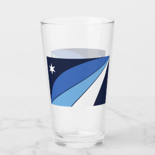 Coupe en verre patriotique avec drapeau de Columbi