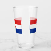Coupe en verre patriotique avec drapeau de Croatie (Gauche)