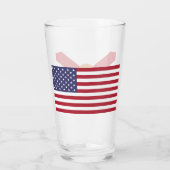 Coupe en verre patriotique avec drapeau de Floride (Dos)