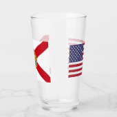 Coupe en verre patriotique avec drapeau de Floride (Gauche)
