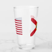 Coupe en verre patriotique avec drapeau de Floride (Droite)