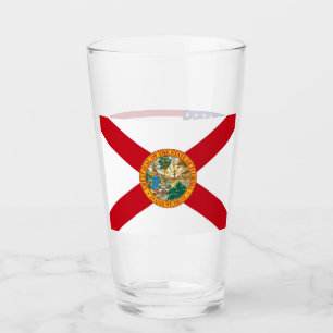 Coupe en verre patriotique avec drapeau de Floride