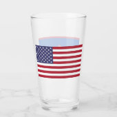 Coupe en verre patriotique avec drapeau de Guam (Dos)