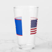 Coupe en verre patriotique avec drapeau de Guam (Gauche)