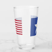 Coupe en verre patriotique avec drapeau de Houston (Droite)