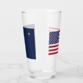 Coupe en verre patriotique avec drapeau de l'Alask (Gauche)