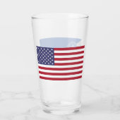 Coupe en verre patriotique avec drapeau de Las Veg (Dos)