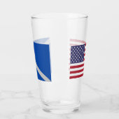 Coupe en verre patriotique avec drapeau de Las Veg (Gauche)