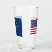Coupe en verre patriotique avec drapeau de l'India (Gauche)