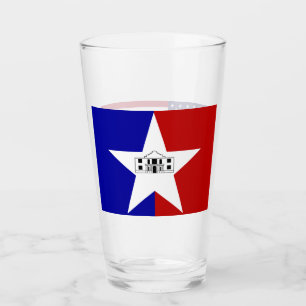 Coupe en verre patriotique avec drapeau de San Ant