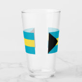 Coupe en verre patriotique avec drapeau des Bahama (Gauche)