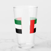 Coupe en verre patriotique avec drapeau des EAU (Droite)