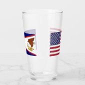 Coupe en verre patriotique avec drapeau des Samoa (Gauche)