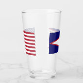 Coupe en verre patriotique avec drapeau des Samoa (Droite)