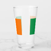 Coupe en verre patriotique avec drapeau d'Irlande (Gauche)