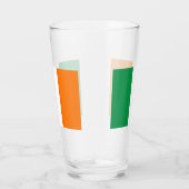 Coupe en verre patriotique avec drapeau d'Irlande (Droite)