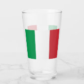 Coupe en verre patriotique avec drapeau d'Italie (Dos)