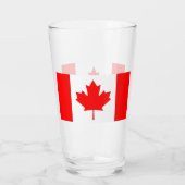 Coupe en verre patriotique avec drapeau du Canada (Dos)