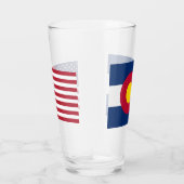 Coupe en verre patriotique avec drapeau du Colorad (Droite)