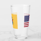 Coupe en verre patriotique avec drapeau du New Jer (Gauche)