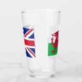 Coupe en verre patriotique avec drapeau du Pays de (Droite)
