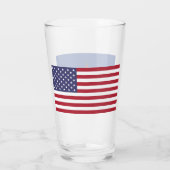 Coupe en verre patriotique avec drapeau du Vermont (Dos)