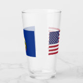 Coupe en verre patriotique avec drapeau du Vermont (Gauche)