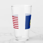 Coupe en verre patriotique avec drapeau du Vermont (Droite)
