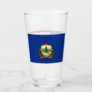 Coupe en verre patriotique avec drapeau du Vermont