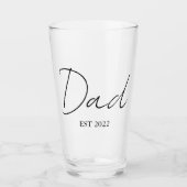 Coupe en verre personnalisée "Papa EST. [Année]" (Devant)