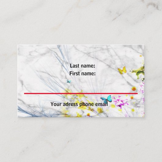 coupe et Carte de visite classique quatre votre en (Devant)