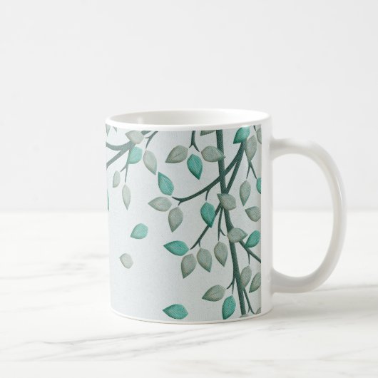 Coupe Feuille verte Arbre Coffee Mug (Droite)