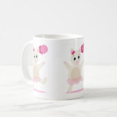 coupé fille ours Mug (Devant gauche)