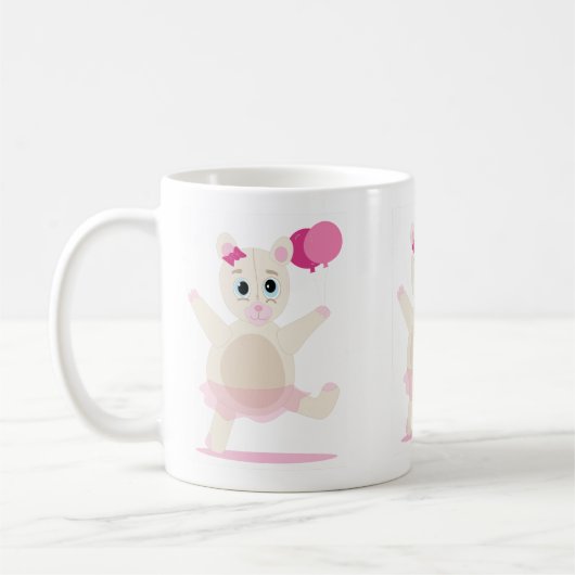 coupé fille ours Mug (Gauche)